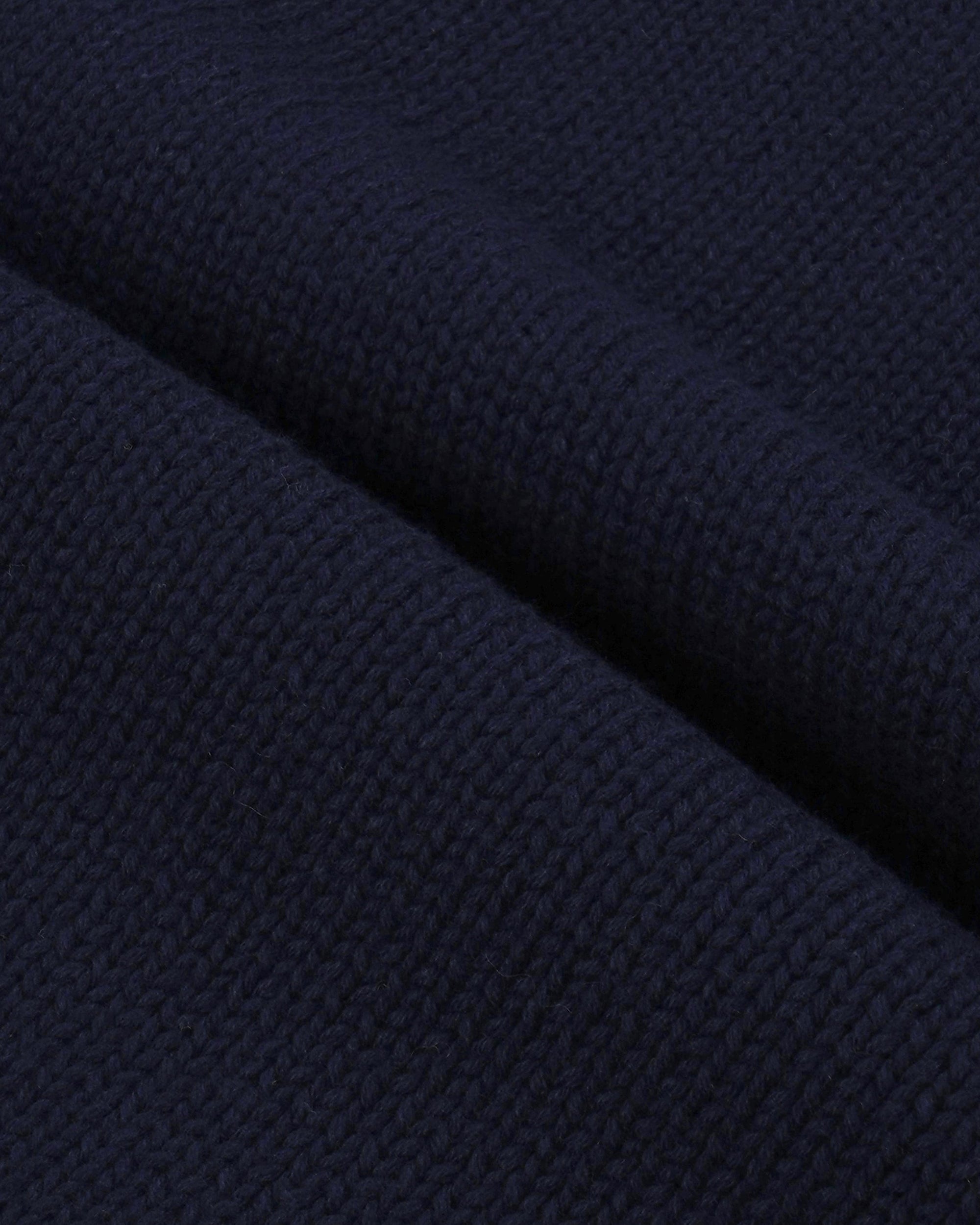 Pull en maille Vendôme - Bleu marine/Écru