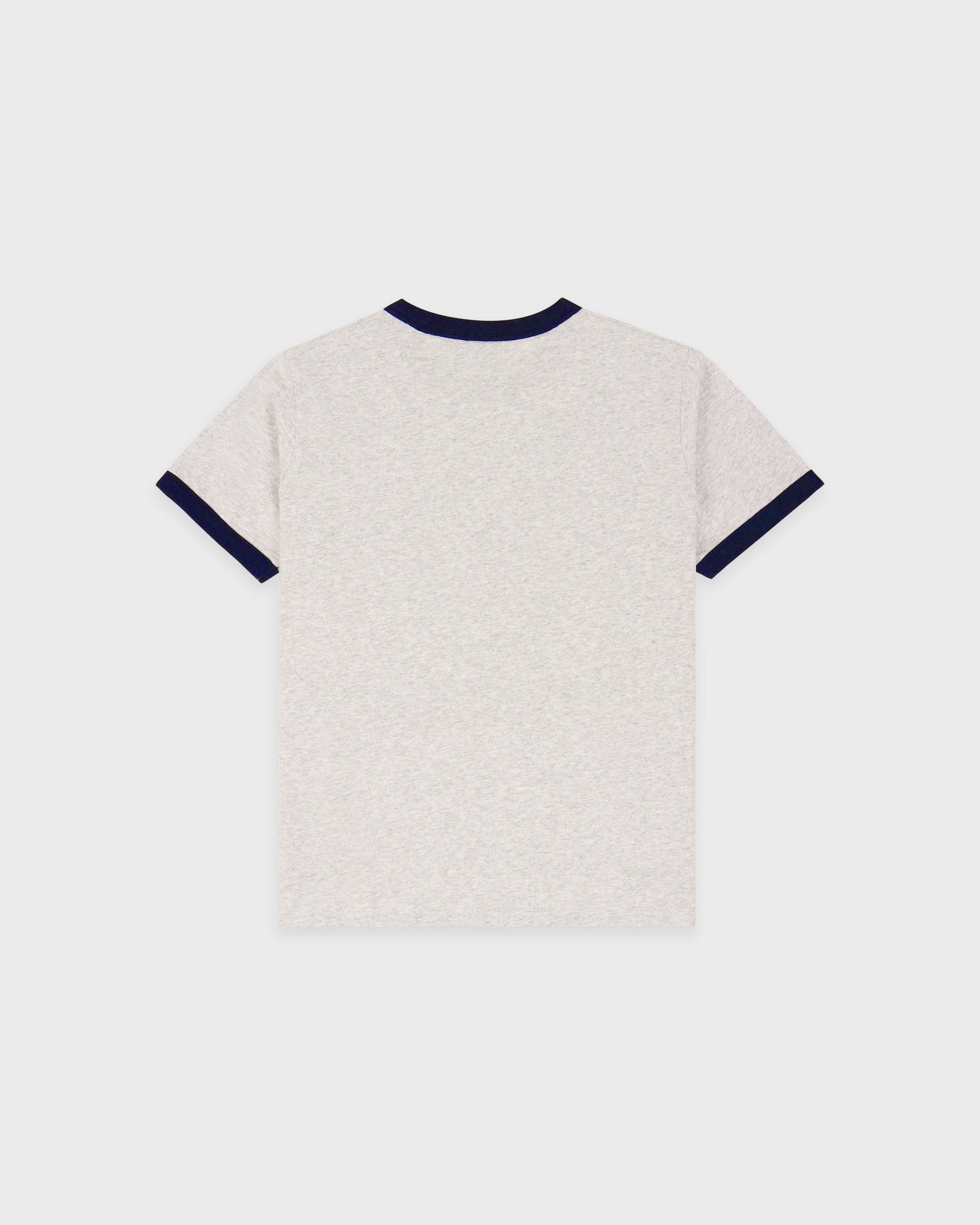 T-shirt à col rond avec emblème de Yale - Gris chiné/Bleu marine
