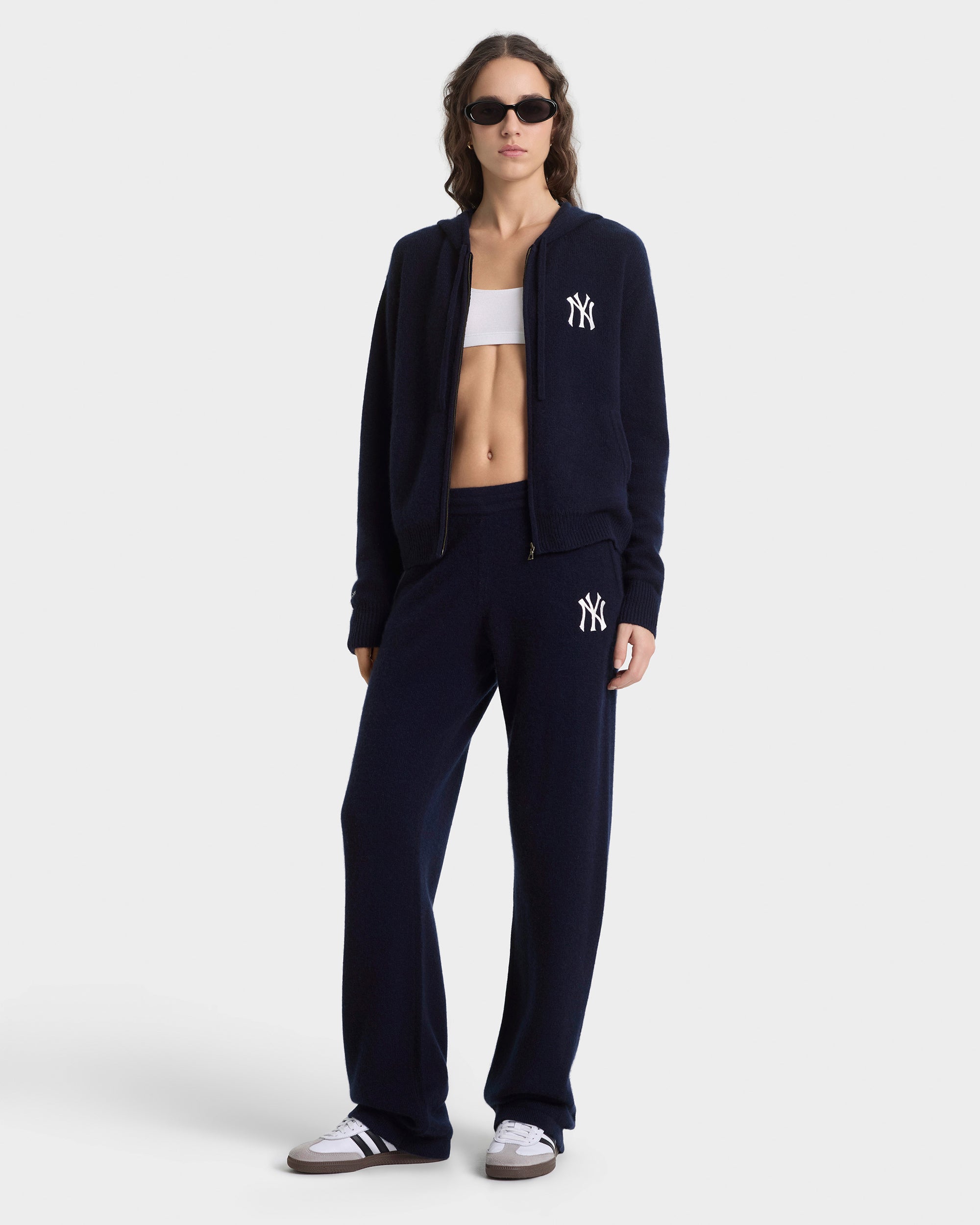 Pantalon en cachemire Heritage Yankees Serif - Bleu marine/Blanc