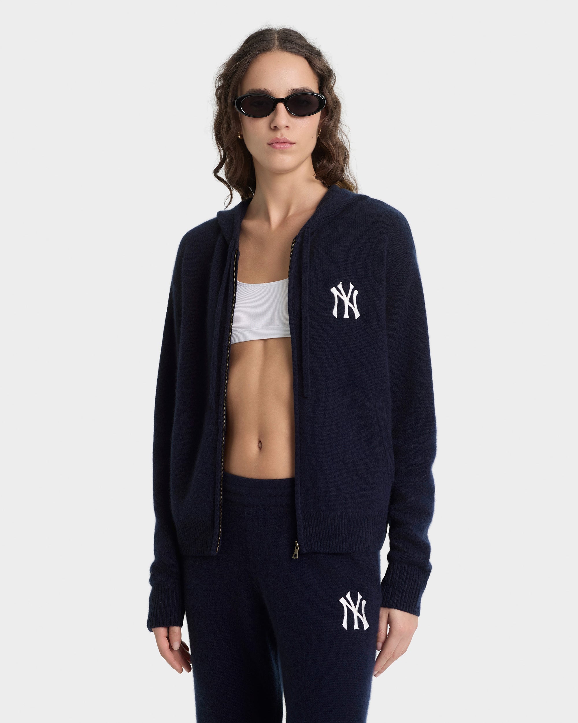 Pantalon en cachemire Heritage Yankees Serif - Bleu marine/Blanc