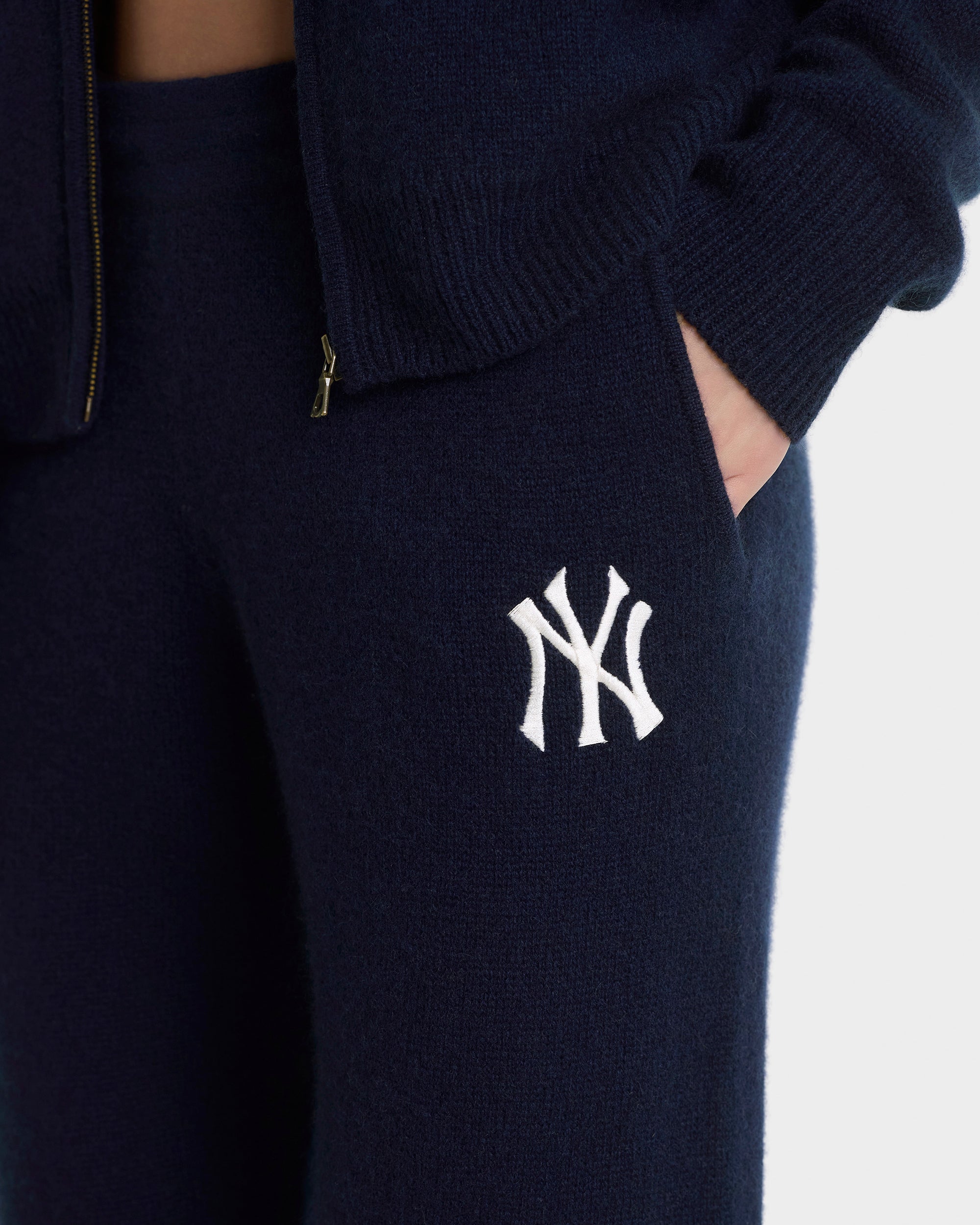 Pantalon en cachemire Heritage Yankees Serif - Bleu marine/Blanc