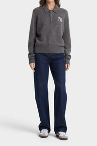 Polo Heritage Yankees Serif en cachemire - Gris Foncé & Blanc