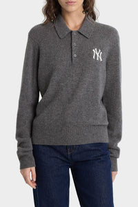Polo Heritage Yankees Serif en cachemire - Gris Foncé & Blanc