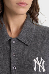 Polo Heritage Yankees Serif en cachemire - Gris Foncé & Blanc