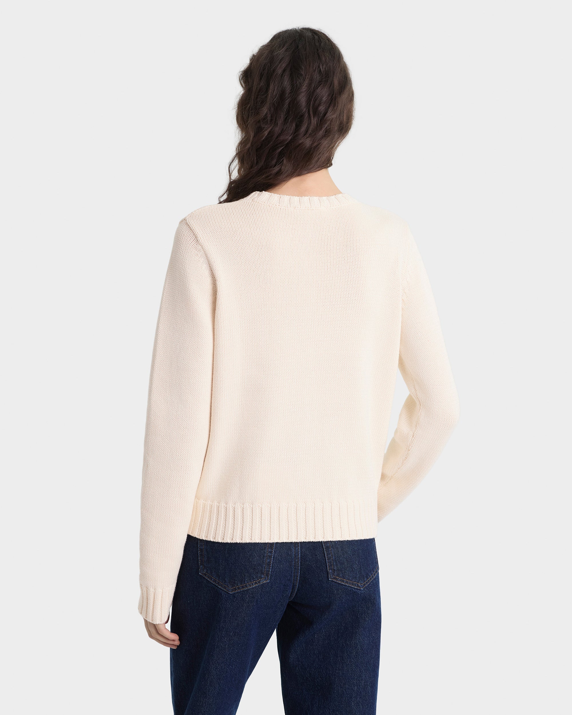 Pull en maille Heritage Yankees Serif - Écru/Bleu marine
