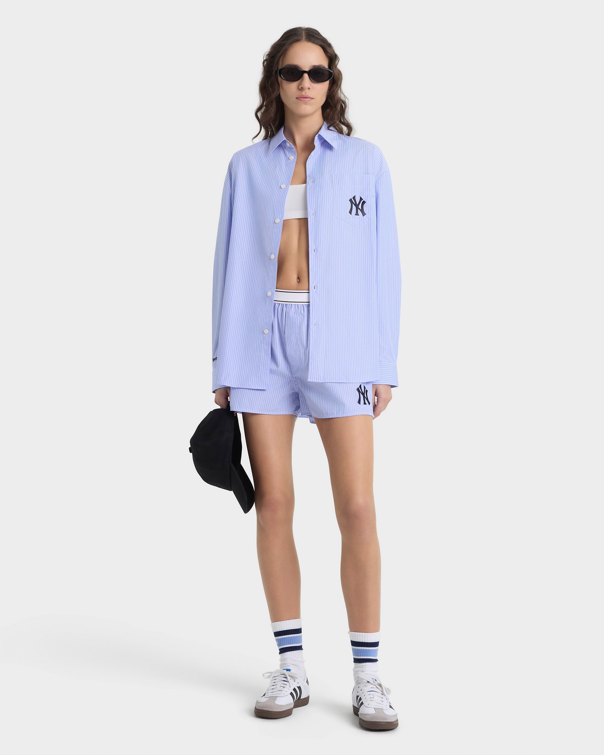 Chemise oversize Heritage Yankees Serif - Rayures bleues/Bleu marine