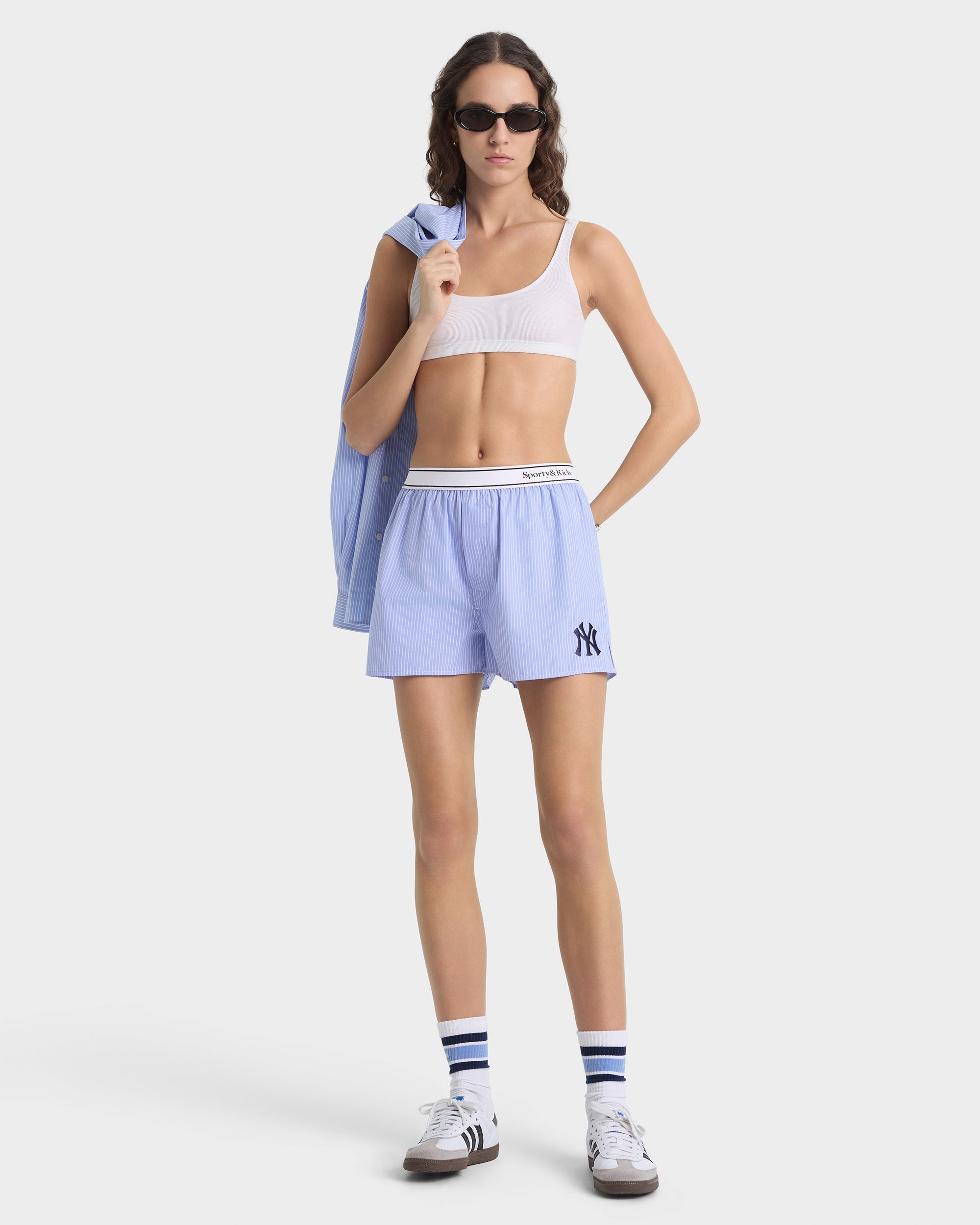 Boxer Heritage Yankees Serif - Rayures bleues/bleu marine
