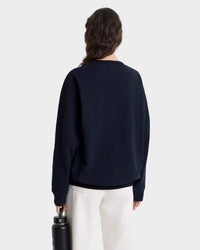 Pull à col rond Heritage Yankees Serif - Bleu marine/Blanc