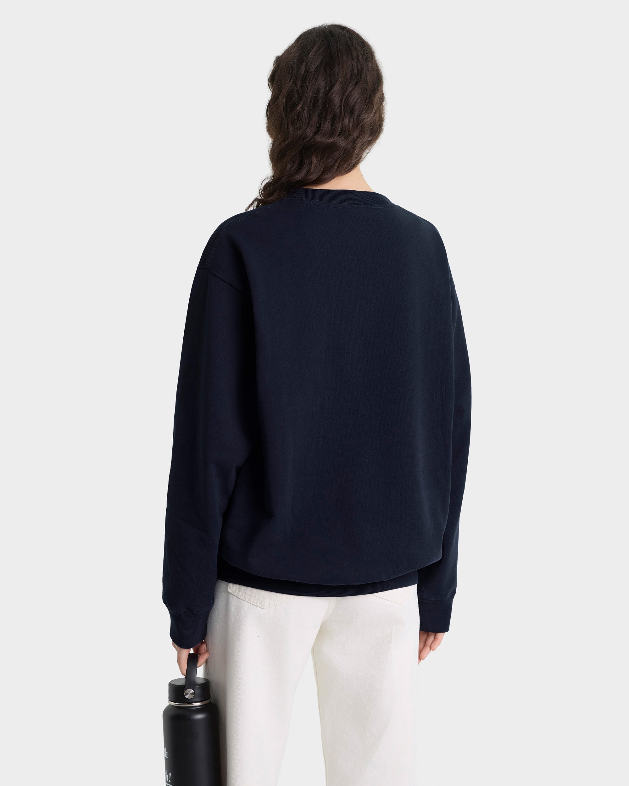 Pull à col rond Heritage Yankees Serif - Bleu marine/Blanc