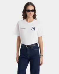 T-shirt Yankees Curve - Blanc/Bleu marine