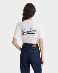 T-shirt Yankees Curve - Blanc/Bleu marine