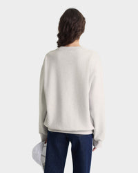 Pull à col rond Heritage Yankees Serif - Gris chiné/Bleu marine