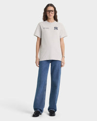 T-shirt Yankees Curve - Gris chiné/Bleu marine