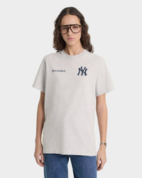 T-shirt Yankees Curve - Gris chiné/Bleu marine