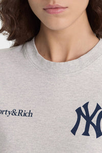 T-shirt Yankees Curve - Gris Chiné & Bleu Marine