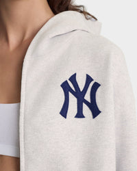 Sweat à capuche zippé Heritage Yankees Serif - Gris chiné/Bleu marine