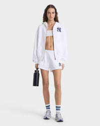 Sweat à capuche zippé Heritage Yankees Serif - Blanc/Bleu marine