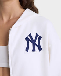 Sweat à capuche zippé Heritage Yankees Serif - Blanc/Bleu marine