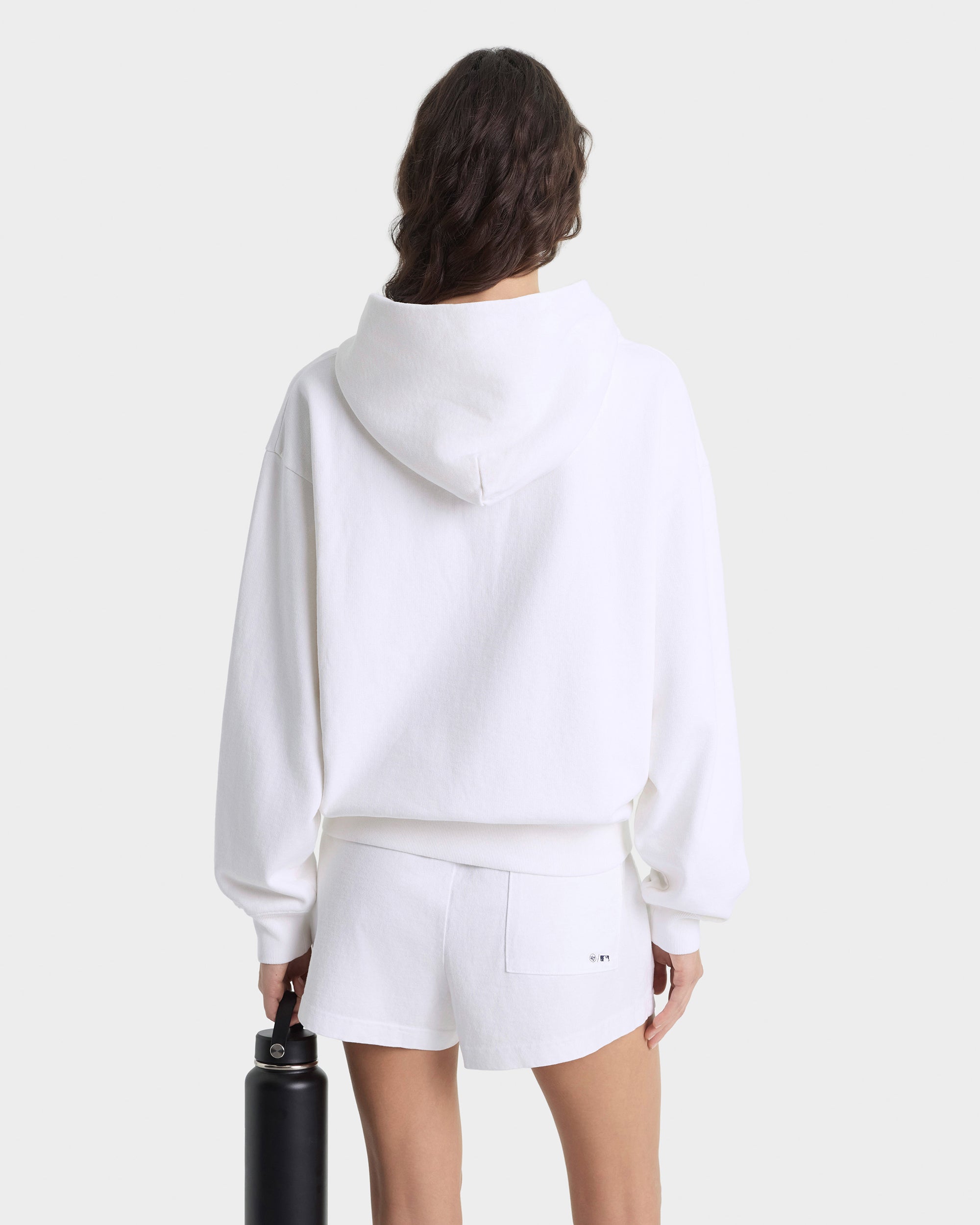 Sweat à capuche zippé Heritage Yankees Serif - Blanc/Bleu marine