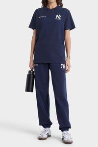 T-shirt Yankees Curve - Bleu Marine & Blanc