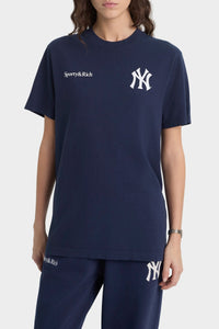 T-shirt Yankees Curve - Bleu Marine & Blanc
