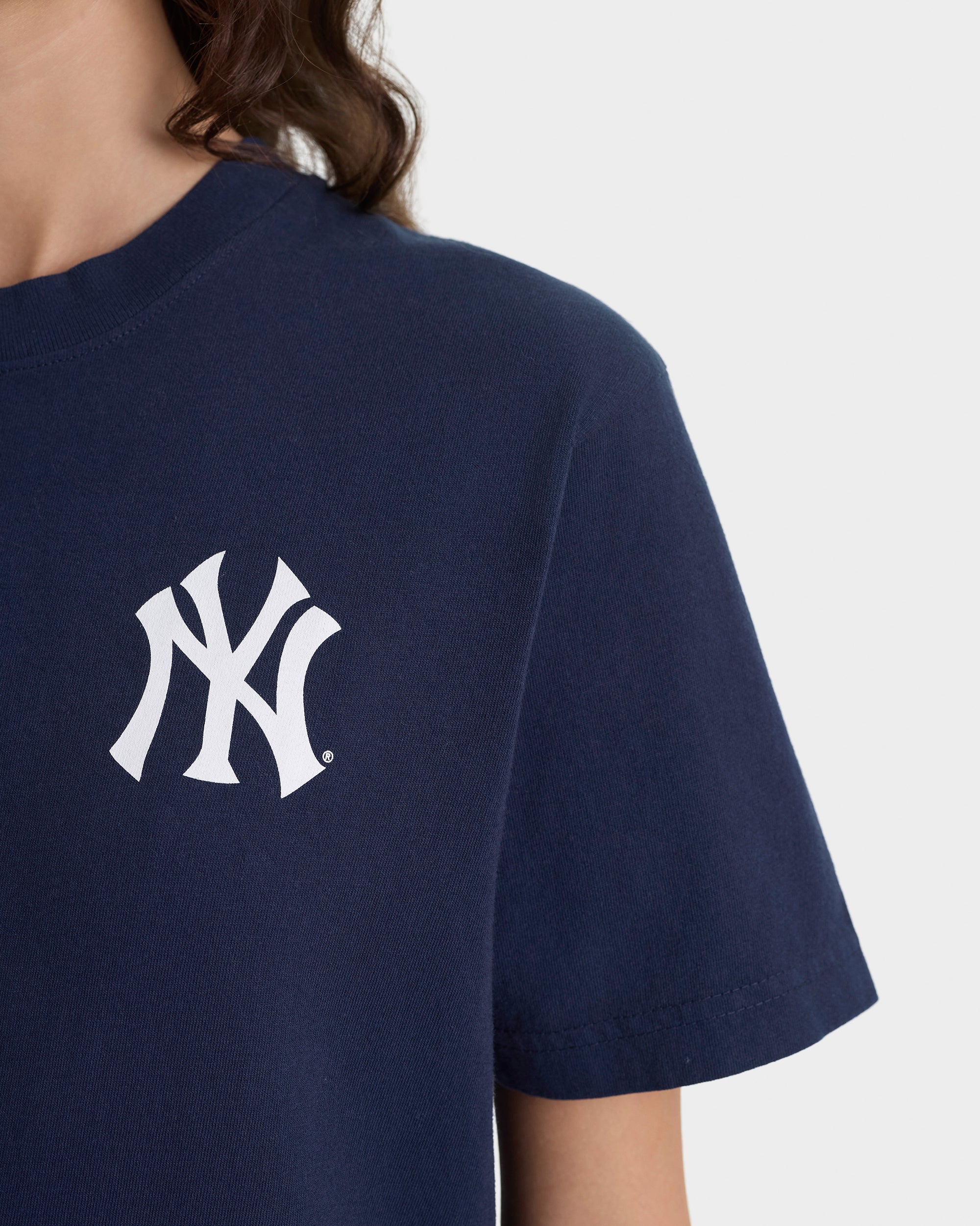 T-shirt Yankees Curve - Bleu marine/Blanc