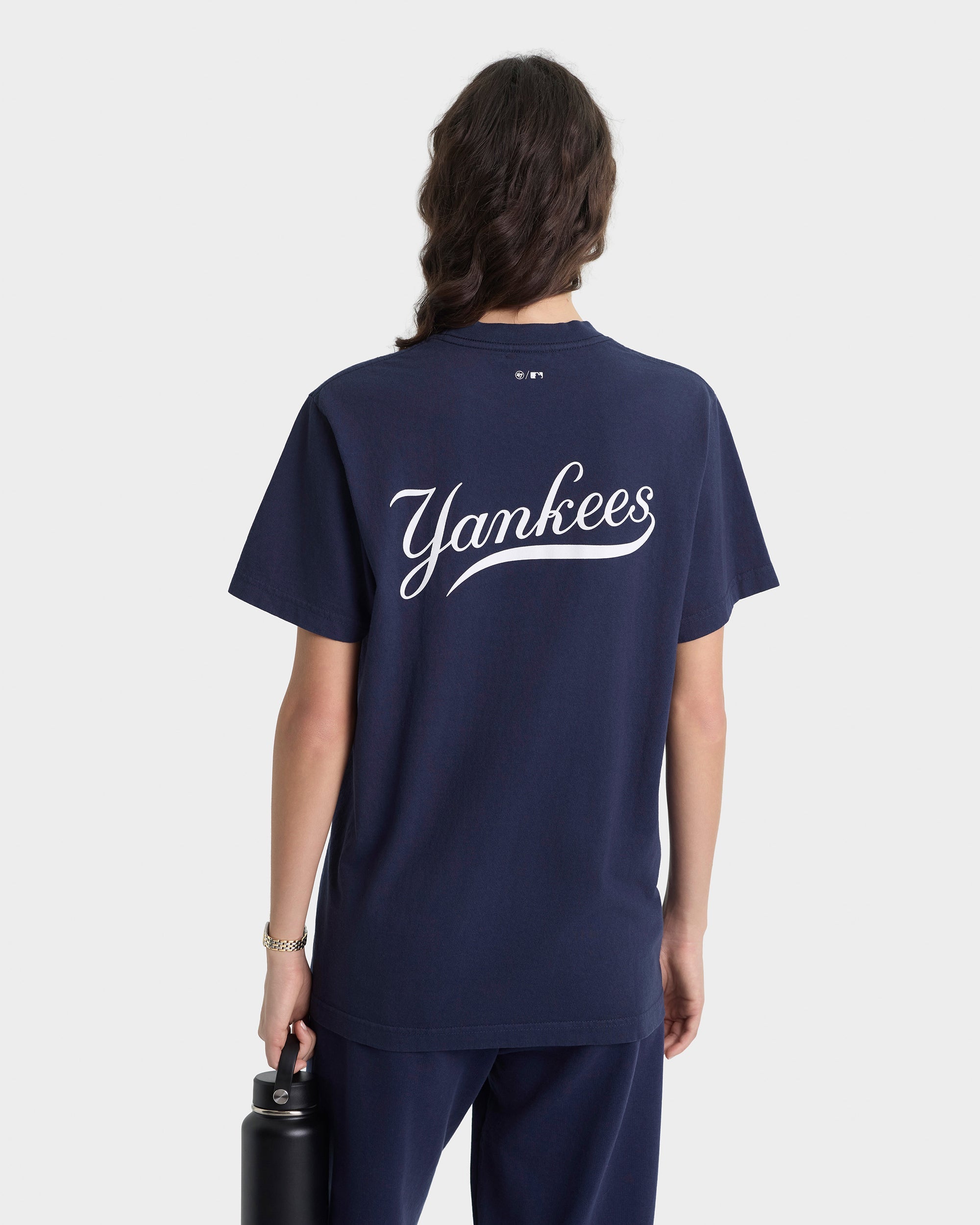 T-shirt Yankees Curve - Bleu marine/Blanc