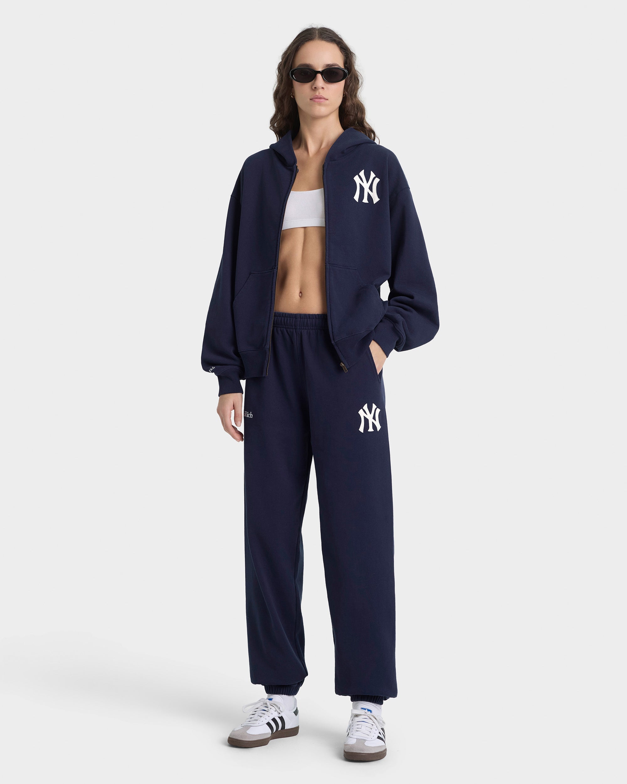 Pantalon de survêtement Heritage Yankees Serif - Bleu marine/Blanc
