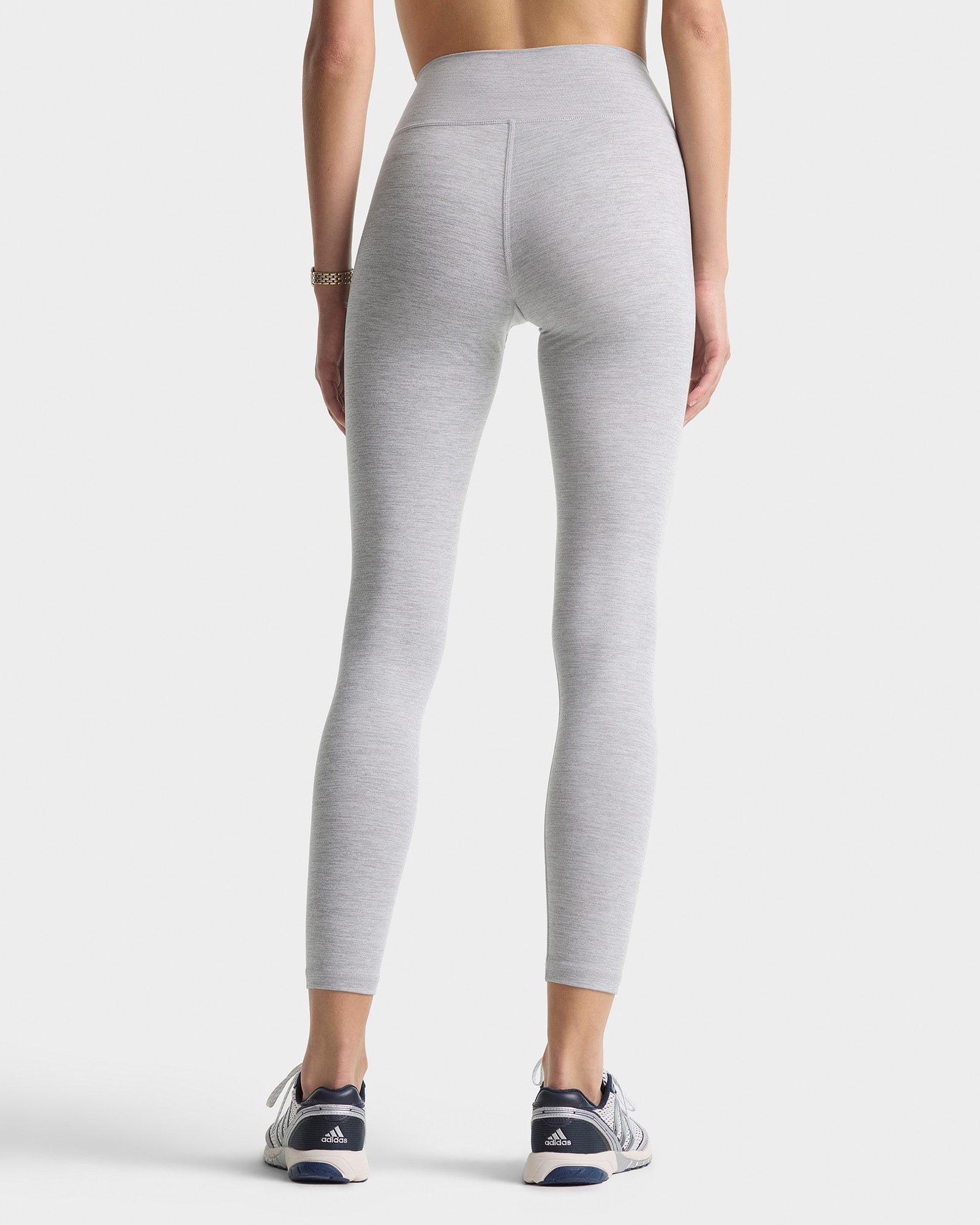 Legging Signature Logo - Gris chiné/Bleu marine