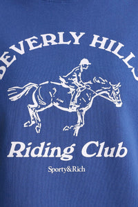 BH Riding Club Crewneck - Pier Blue & Ecru