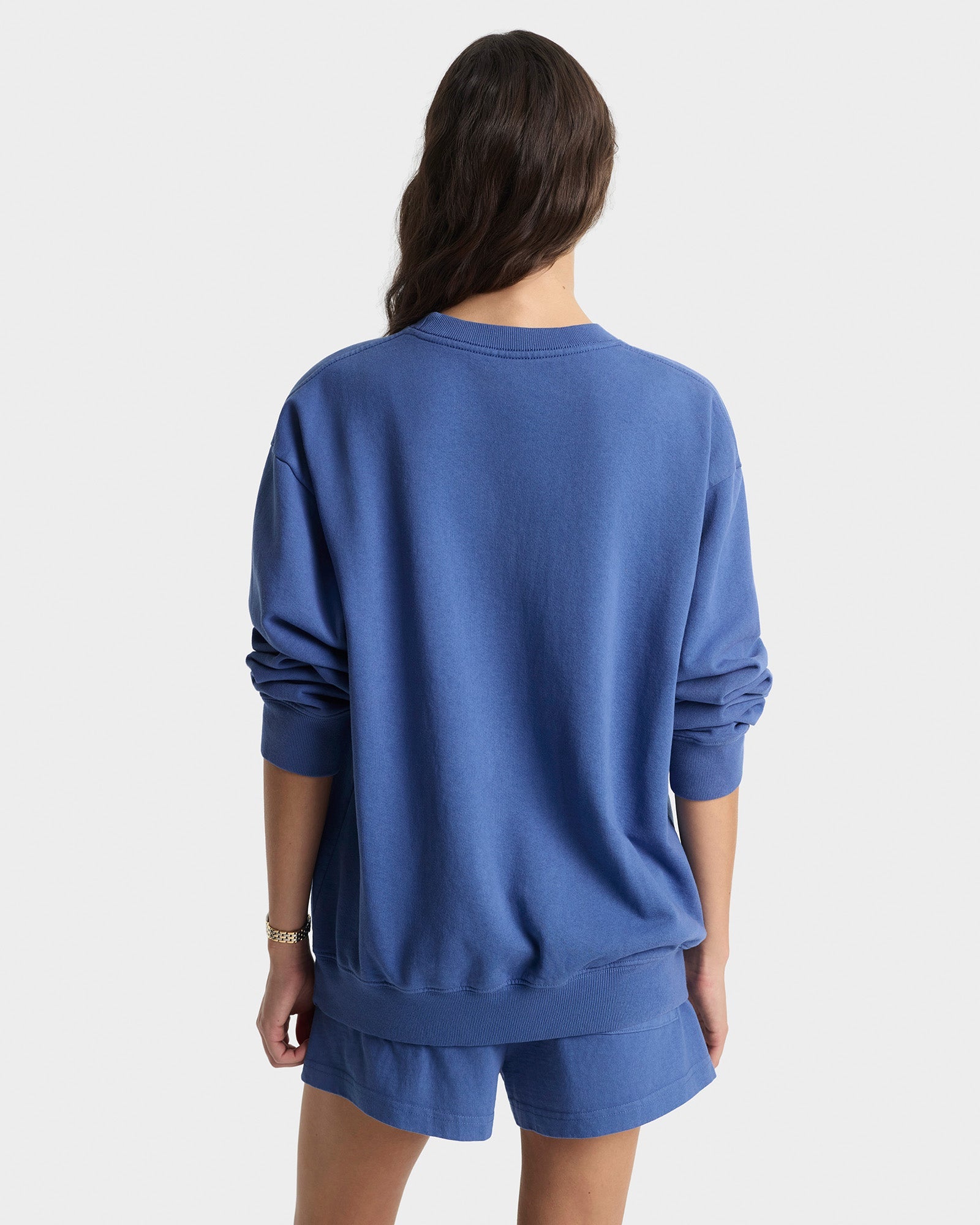 BH Riding Club Crewneck - Pier Blue & Ecru