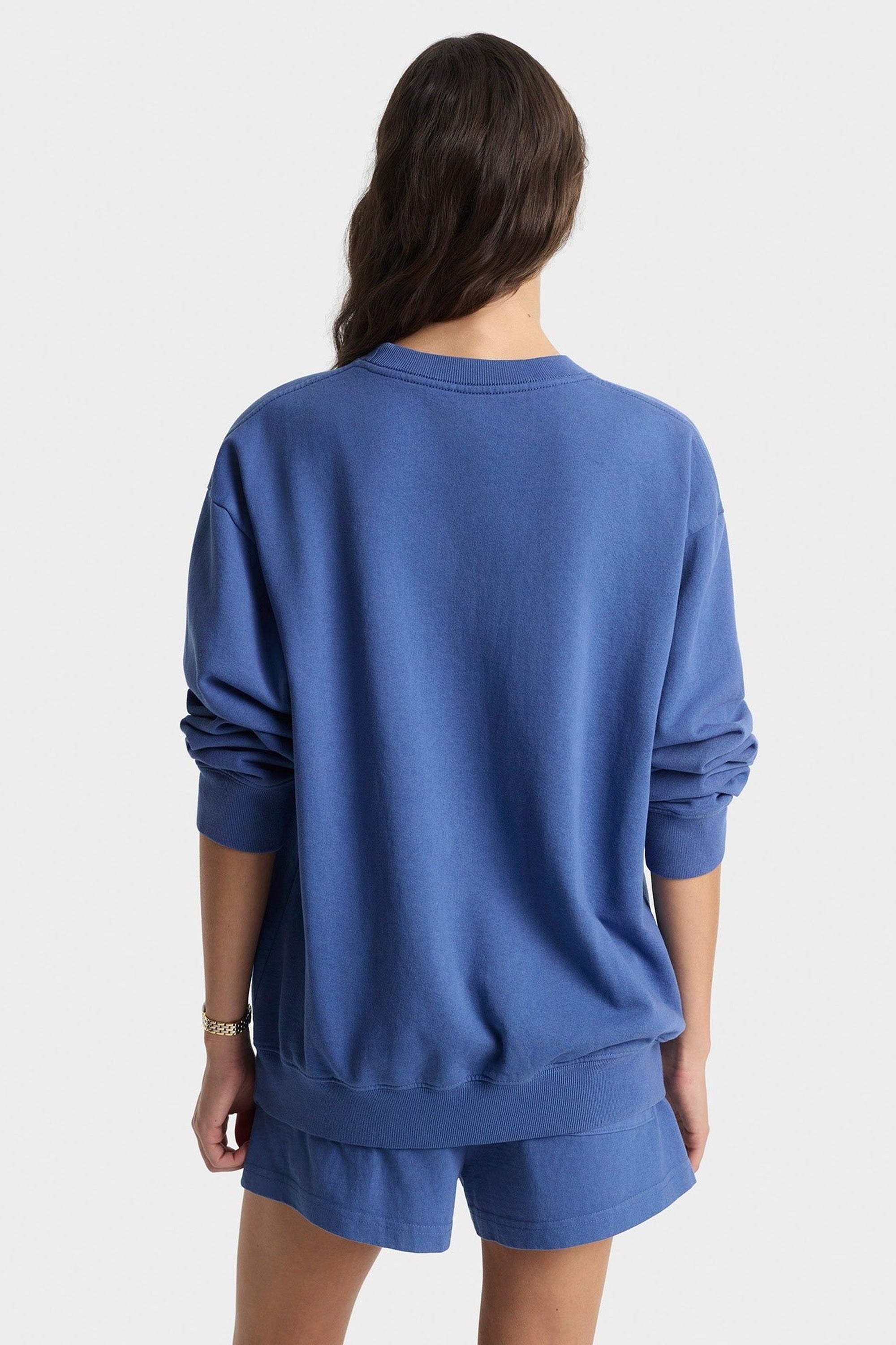 BH Riding Club Crewneck - Pier Blue & Ecru
