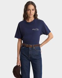T-shirt « International » - Bleu marine/Écru