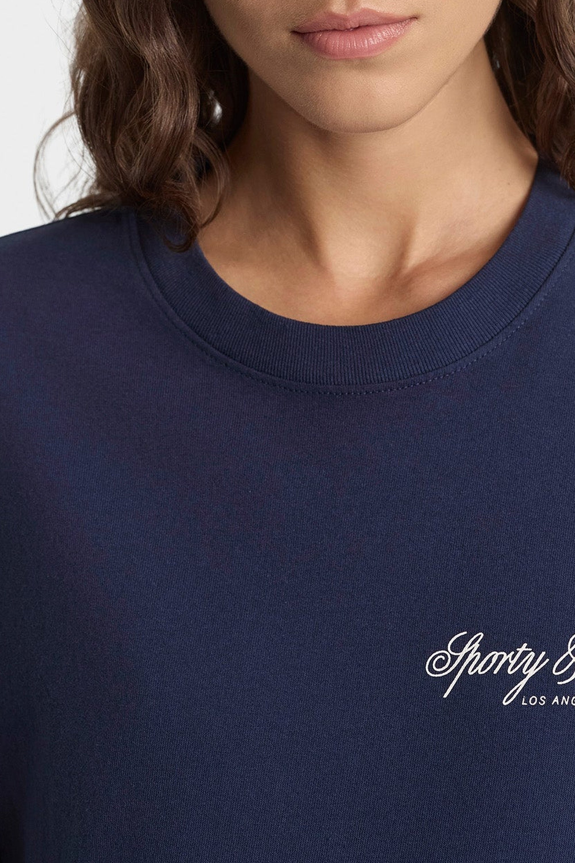 T-shirt oversize International - Bleu Marine & Écru
