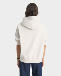 Sweat à capuche brodé « Vendome Script » - Écru/Chocolat