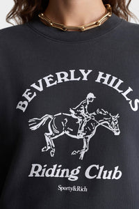 BH Riding Club Crewneck - Faded Black & White