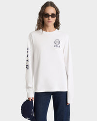 T-shirt à manches longues Yale Crest - Blanc