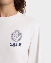 T-shirt à manches longues Yale Crest - Blanc