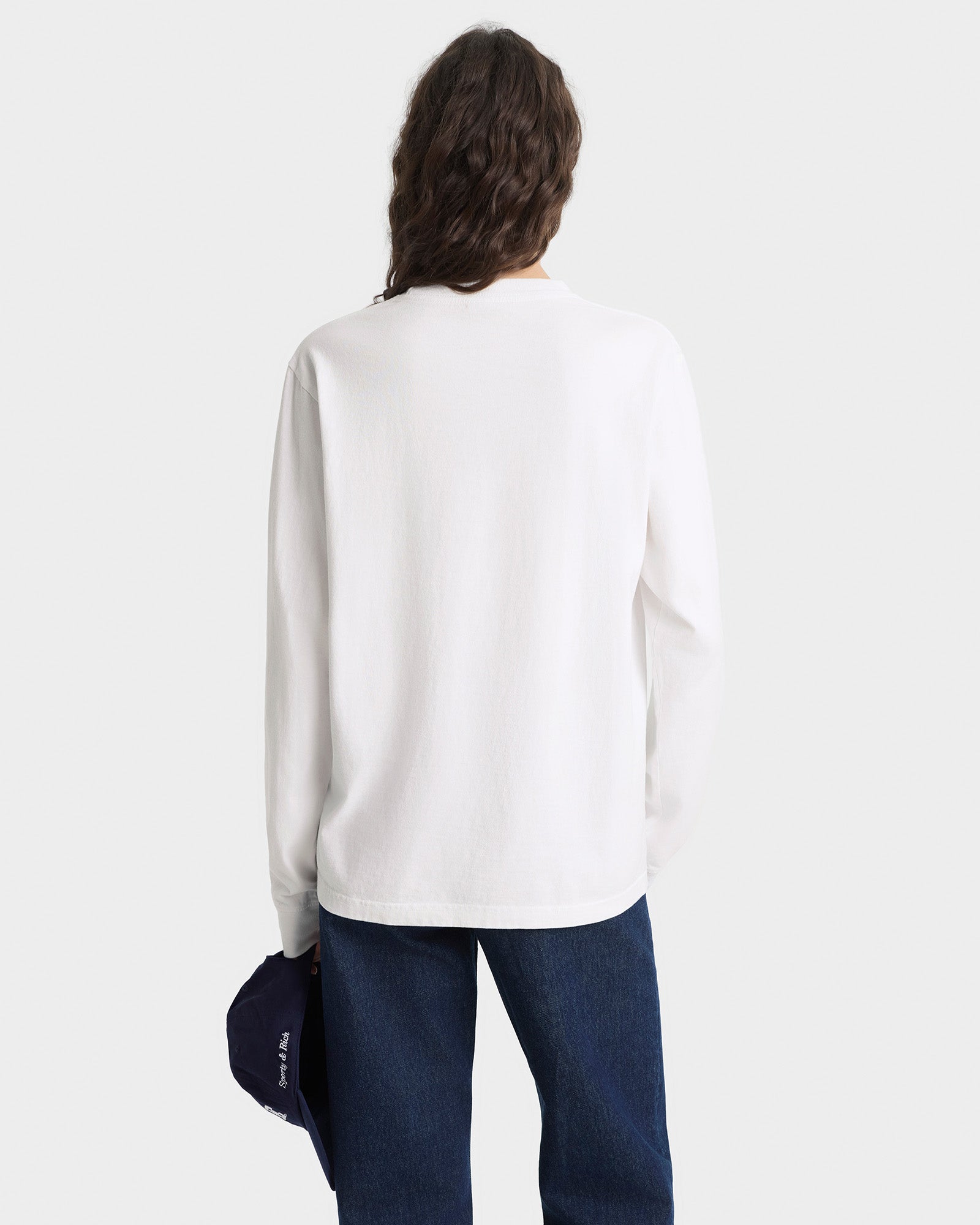 T-shirt à manches longues Yale Crest - Blanc