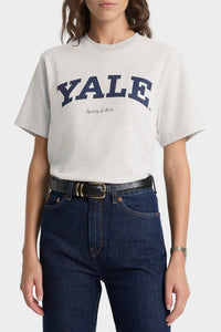 T-shirt oversize Yale Classic - Bleu Marine & Blanc