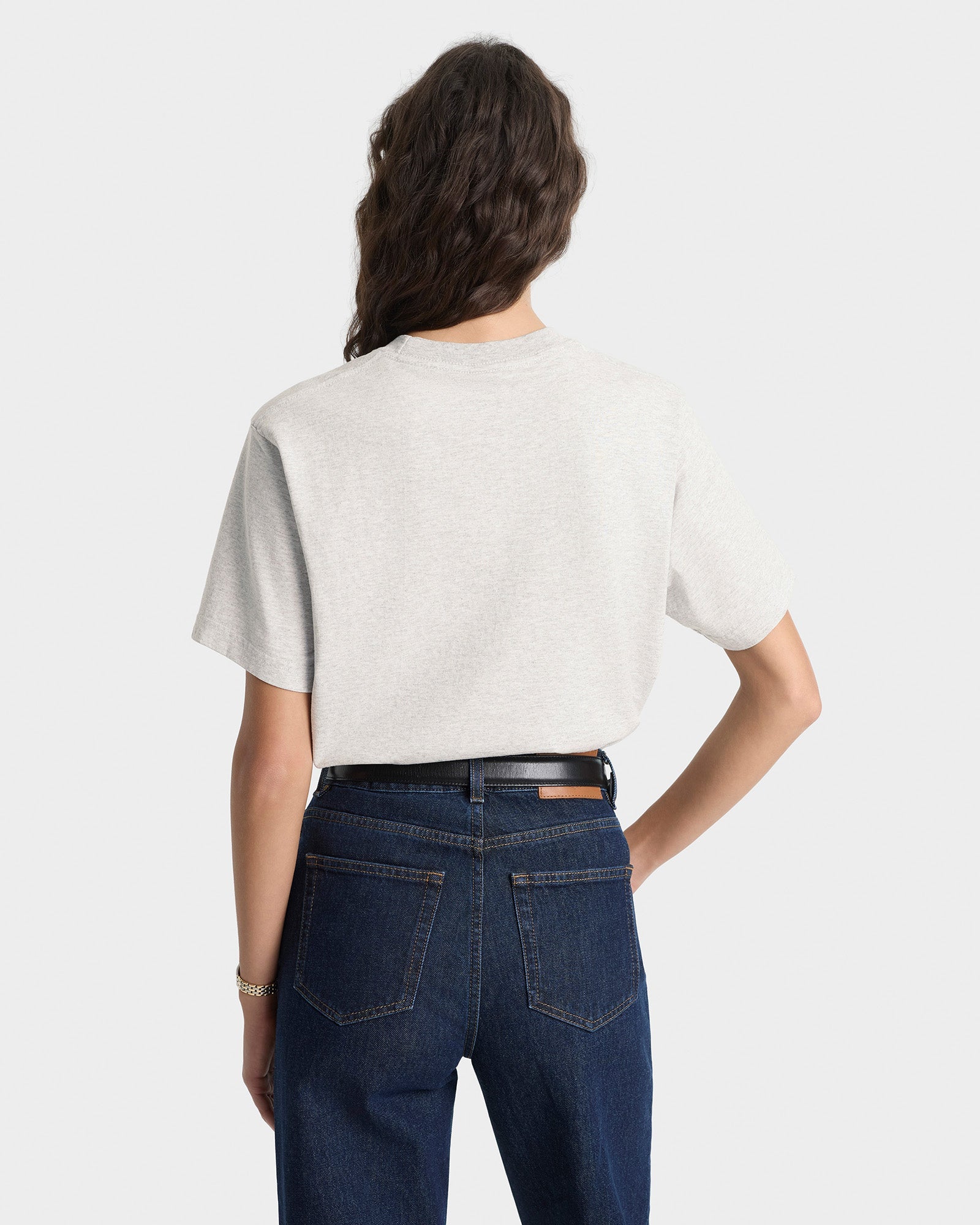 T-shirt Yale Classic - Gris chiné/Bleu marine
