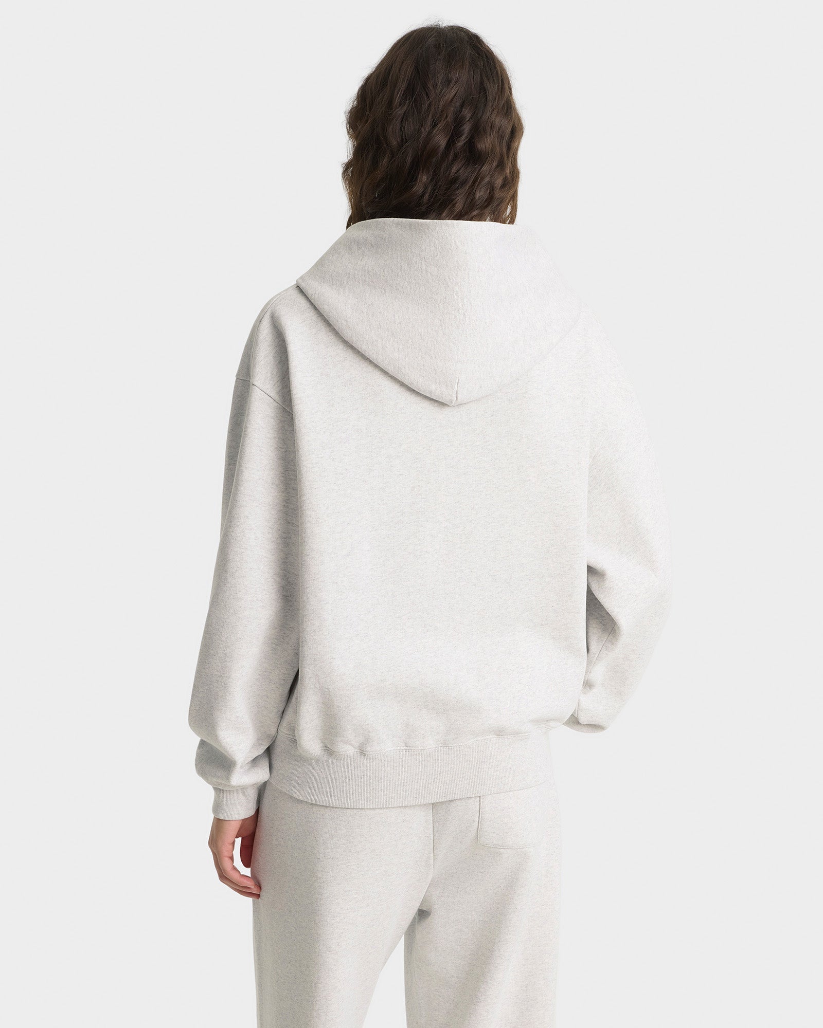 Sweat à capuche zippé Yale Classic - Gris chiné/Bleu marine