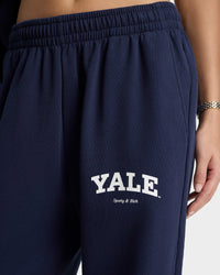 Pantalon de survêtement large Yale Classic - Bleu marine/Blanc
