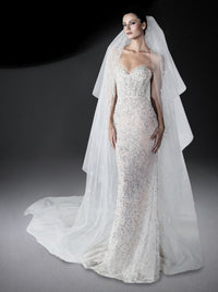 Robe sirène en tulle - Cloud Dancer