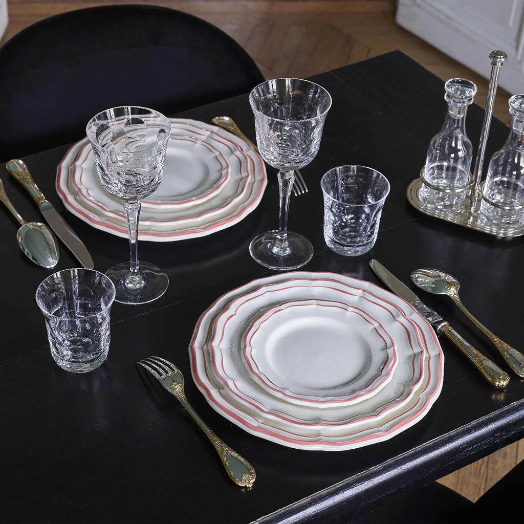 Set de 4 Assiettes canapés Filet - Corail
