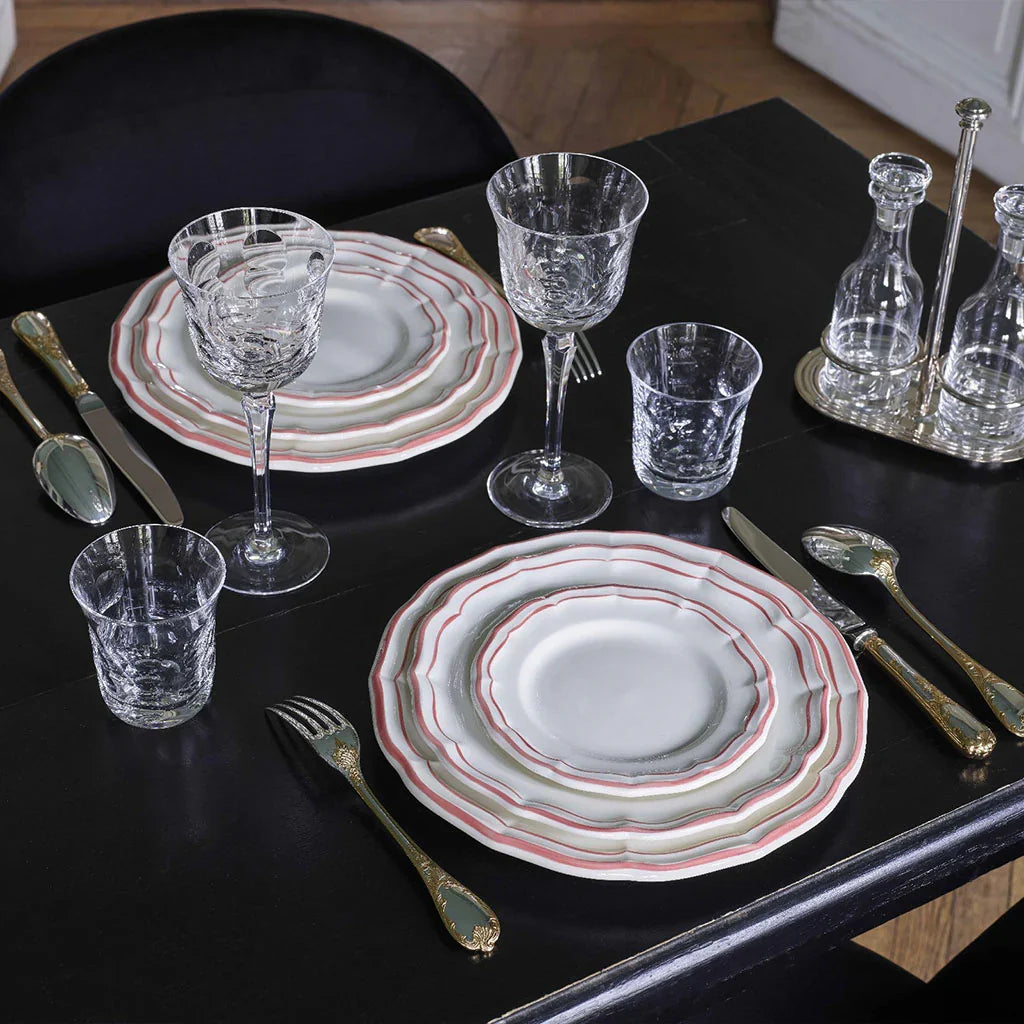 Set de 4 Assiettes creuses Filet - Corail