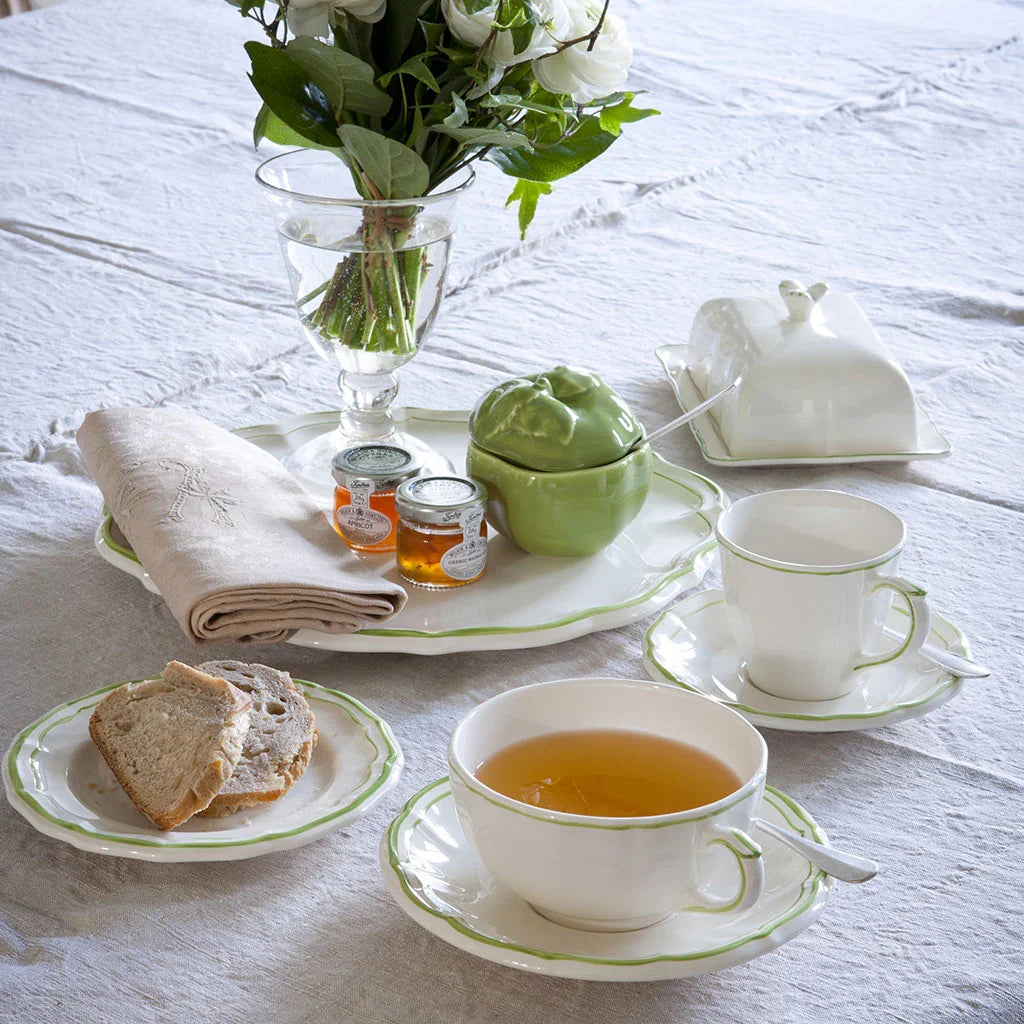 Set de 4 Assiettes canapés Filet - Vert