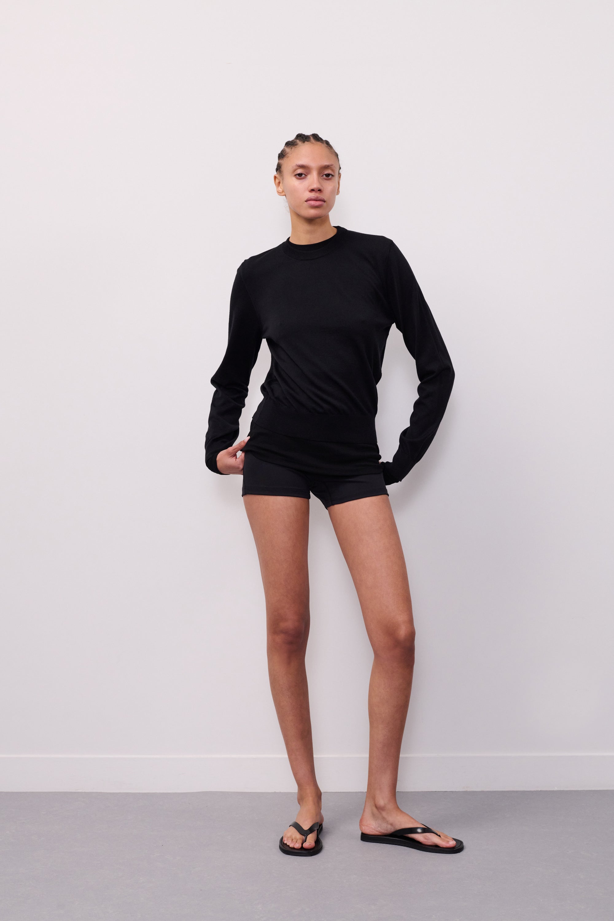 Fine Knit Sweater - Black