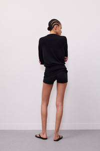 Fine Knit Sweater - Black