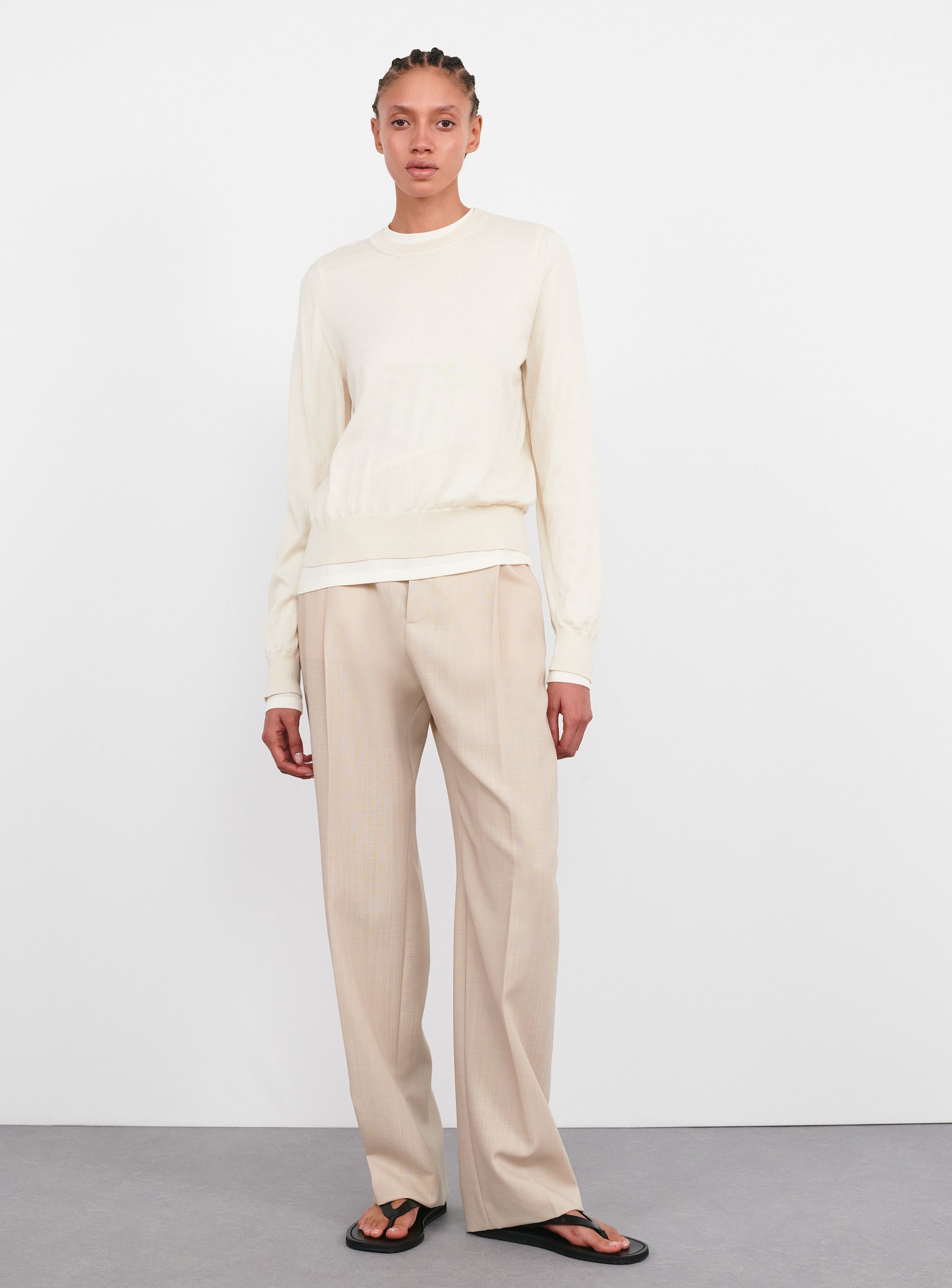 Fine Knit Sweater - Bone